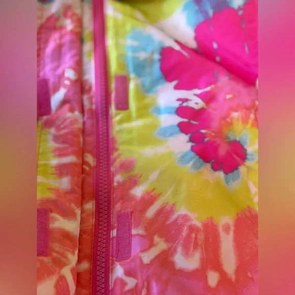NWT THE CHILDREN’S PLACE TIE DYE 3 in 1 SNOW JACKET PINK SZ L